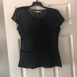 Hinge sheer black blouse (XS)